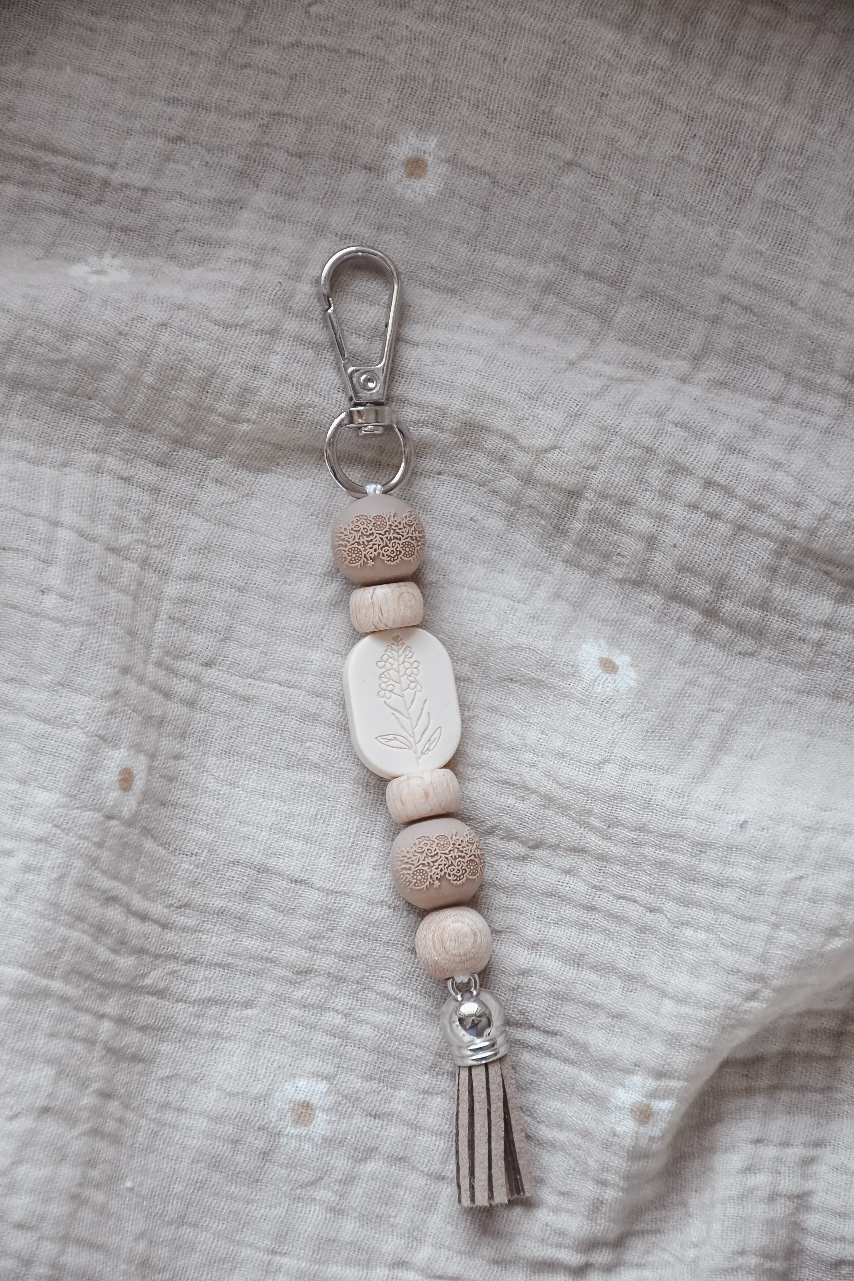 Nyckelring Ivory/Sand